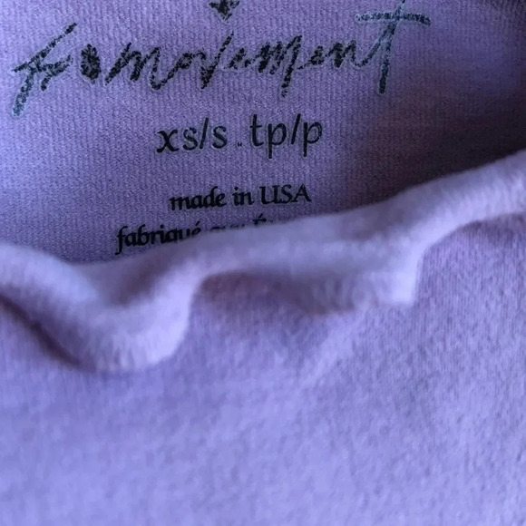 Free People Movement lilac good karma high neck layering top & shorts XS/S New - Picture 2 of 16